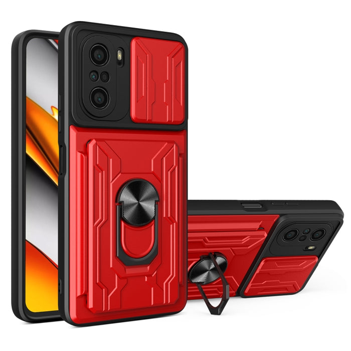 Estuche deslizante para teléfono con tarjeta Camshield, For Xiaomi Redmi K40/Poco F3/Mi 11i, For Xiaomi Mi 11 Lite, For OPPO Realme C20 / C21, For OPPO Realme C25 / C15, For OPPO Realme 8 / 8 Pro