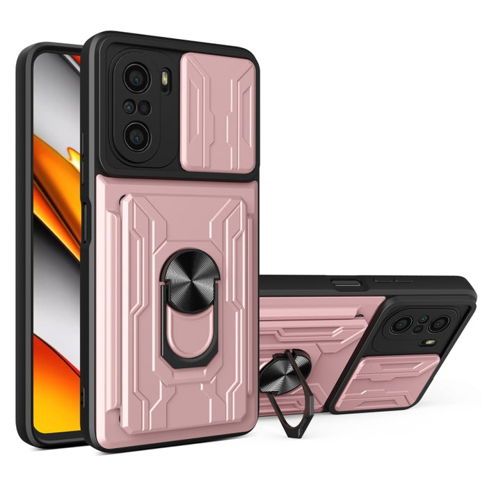 Estuche deslizante para teléfono con tarjeta Camshield, For Xiaomi Redmi K40/Poco F3/Mi 11i, For Xiaomi Mi 11 Lite, For OPPO Realme C20 / C21, For OPPO Realme C25 / C15, For OPPO Realme 8 / 8 Pro