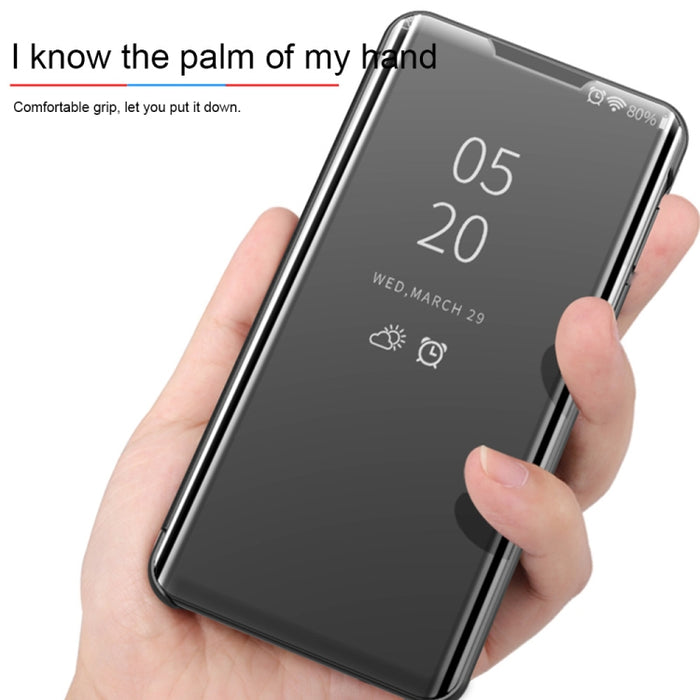 Estuche de cuero con tapa horizontal de espejo plateado con soporte, For OPPO Reno2 Z / Reno2 F, For Galaxy S20+, For Galaxy S20 Ultra, For Galaxy S20, For Xiaomi Mi Note10 / Note 10 Pro, For OPPO Reno2 Z/ Reno2 F