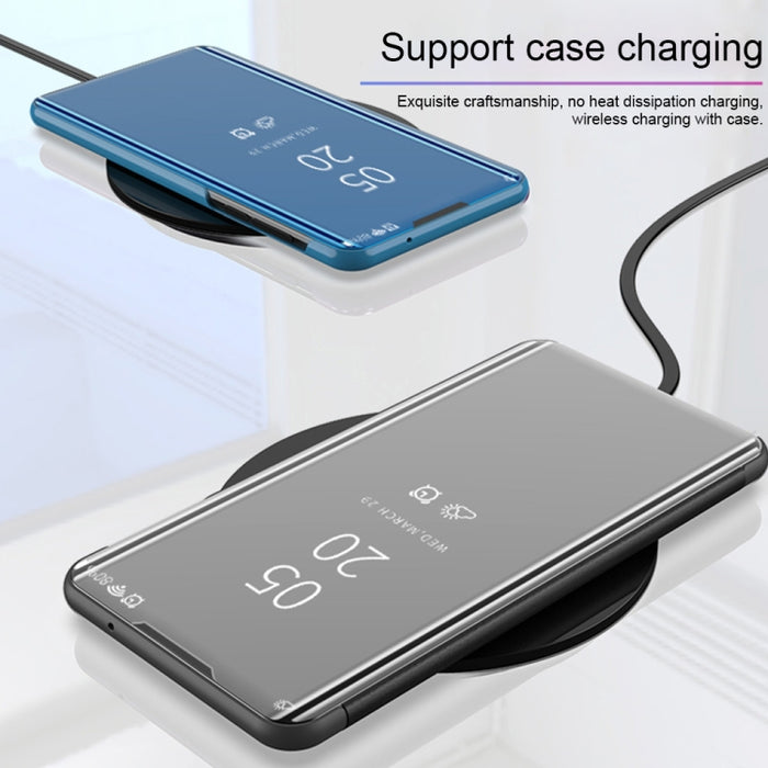 Estuche de cuero con tapa horizontal de espejo plateado con soporte, For OPPO Reno2 Z / Reno2 F, For Galaxy S20+, For Galaxy S20 Ultra, For Galaxy S20, For Xiaomi Mi Note10 / Note 10 Pro, For OPPO Reno2 Z/ Reno2 F