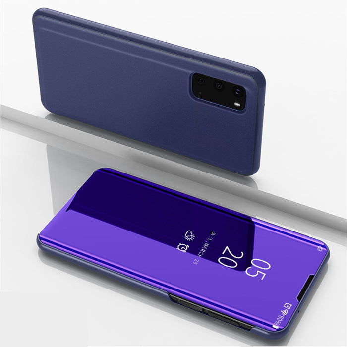 Estuche de cuero con tapa horizontal de espejo plateado con soporte, For OPPO Reno2 Z / Reno2 F, For Galaxy S20+, For Galaxy S20 Ultra, For Galaxy S20, For Xiaomi Mi Note10 / Note 10 Pro, For OPPO Reno2 Z/ Reno2 F