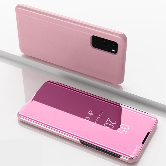 Estuche de cuero con tapa horizontal de espejo plateado con soporte, For OPPO Reno2 Z / Reno2 F, For Galaxy S20+, For Galaxy S20 Ultra, For Galaxy S20, For Xiaomi Mi Note10 / Note 10 Pro, For OPPO Reno2 Z/ Reno2 F