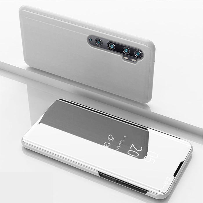Estuche de cuero con tapa horizontal de espejo plateado con soporte, For OPPO Reno2 Z / Reno2 F, For Galaxy S20+, For Galaxy S20 Ultra, For Galaxy S20, For Xiaomi Mi Note10 / Note 10 Pro, For OPPO Reno2 Z/ Reno2 F