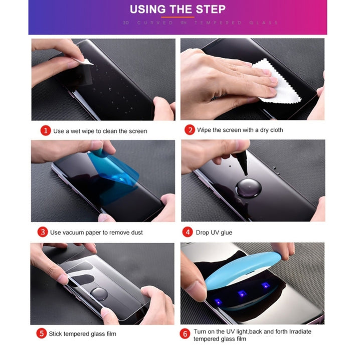 Película de vidrio templado de pegamento completo curvo líquido UV, For Xiaomi 12 Pro