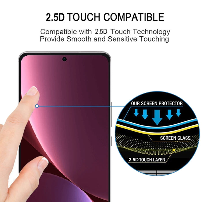 Pegamento completo 9H HD 3D Película de vidrio templado de borde curvo, For Xiaomi 12 Pro (1 PC)