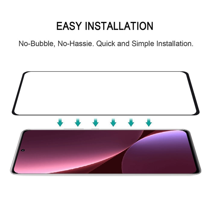 Edge Glue 9H HD 3D Película de vidrio templado de borde curvo, For Xiaomi 12 Pro (1 PC)
