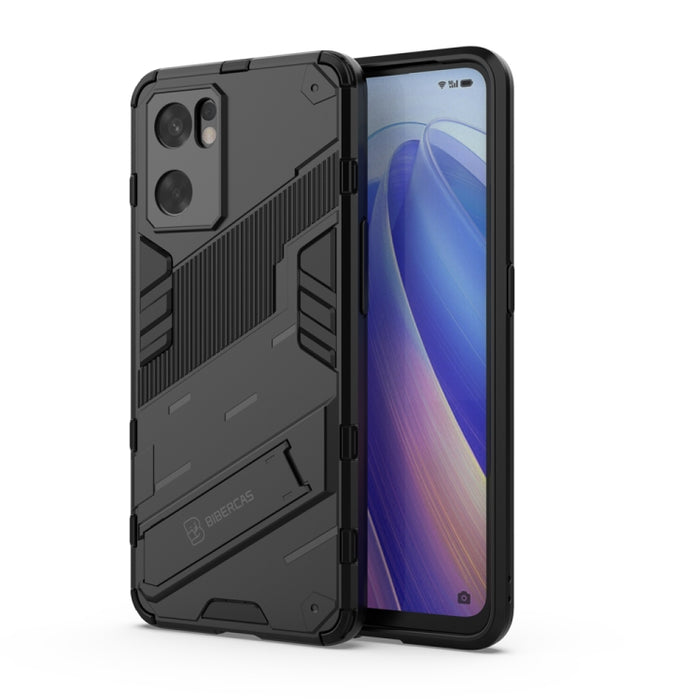 Punk Armor 2 en 1 PC + TPU Estuche para teléfono a prueba de golpes con soporte invisible, For OPPO Reno7 SE 5G, For Xiaomi Mi 12