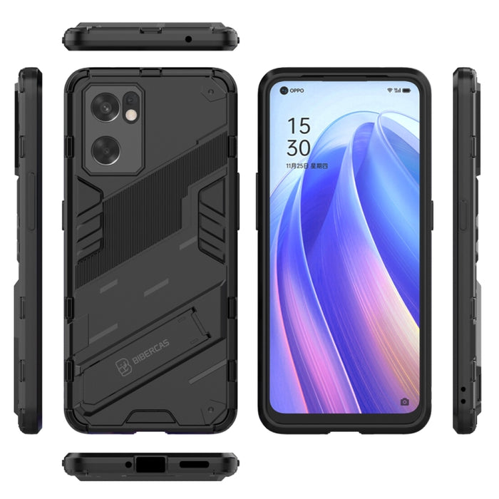 Punk Armor 2 en 1 PC + TPU Estuche para teléfono a prueba de golpes con soporte invisible, For OPPO Reno7 SE 5G, For Xiaomi Mi 12