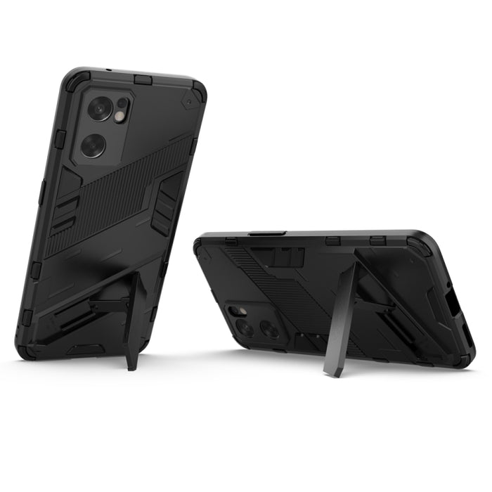 Punk Armor 2 en 1 PC + TPU Estuche para teléfono a prueba de golpes con soporte invisible, For OPPO Reno7 SE 5G, For Xiaomi Mi 12
