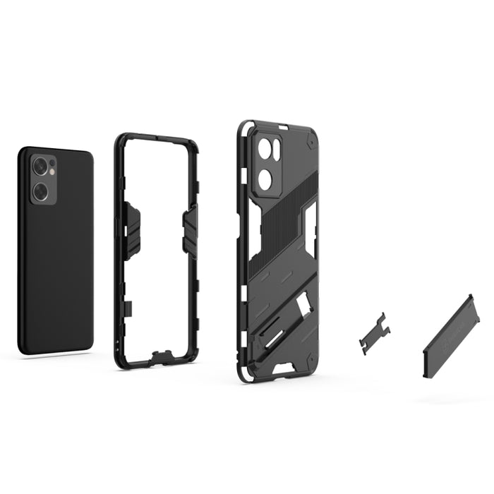 Punk Armor 2 en 1 PC + TPU Estuche para teléfono a prueba de golpes con soporte invisible, For OPPO Reno7 SE 5G, For Xiaomi Mi 12