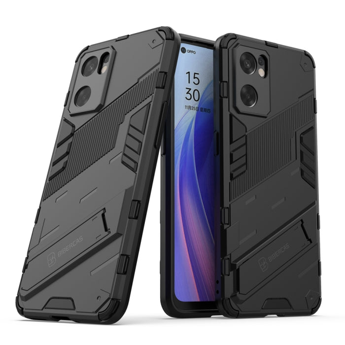 Punk Armor 2 en 1 PC + TPU Estuche para teléfono a prueba de golpes con soporte invisible, For OPPO Reno7 SE 5G, For Xiaomi Mi 12