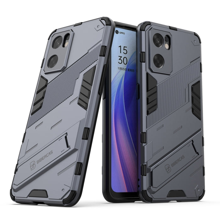 Punk Armor 2 en 1 PC + TPU Estuche para teléfono a prueba de golpes con soporte invisible, For OPPO Reno7 SE 5G, For Xiaomi Mi 12