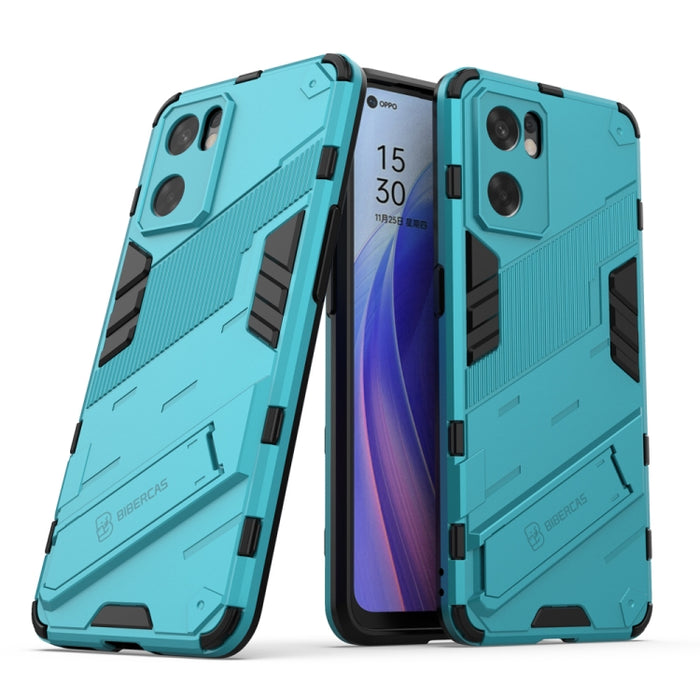 Punk Armor 2 en 1 PC + TPU Estuche para teléfono a prueba de golpes con soporte invisible, For OPPO Reno7 SE 5G, For Xiaomi Mi 12