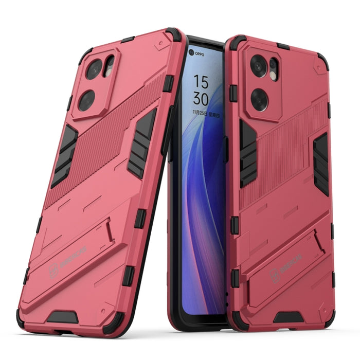 Punk Armor 2 en 1 PC + TPU Estuche para teléfono a prueba de golpes con soporte invisible, For OPPO Reno7 SE 5G, For Xiaomi Mi 12