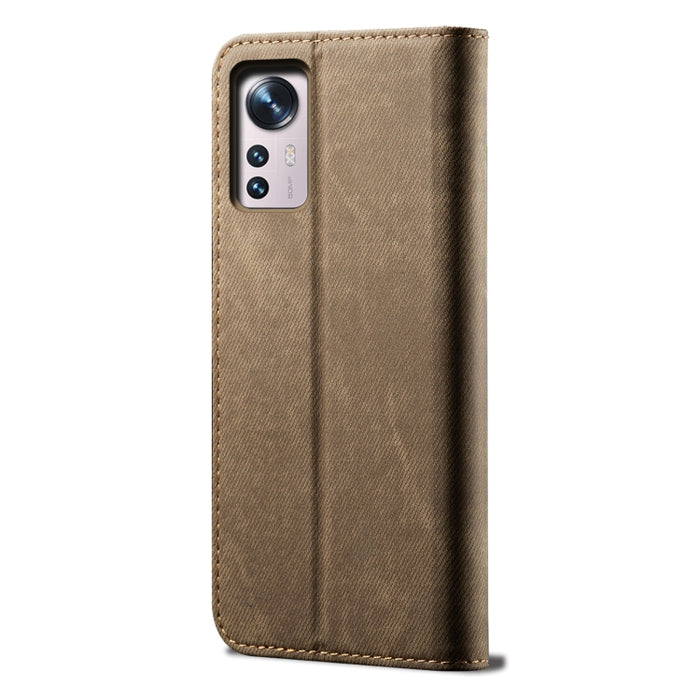Estuche para teléfono de cuero de estilo informal con textura de mezclilla, For Xiaomi 12/12S, For Xiaomi 12 Pro/12S Pro, For Xiaomi 12X