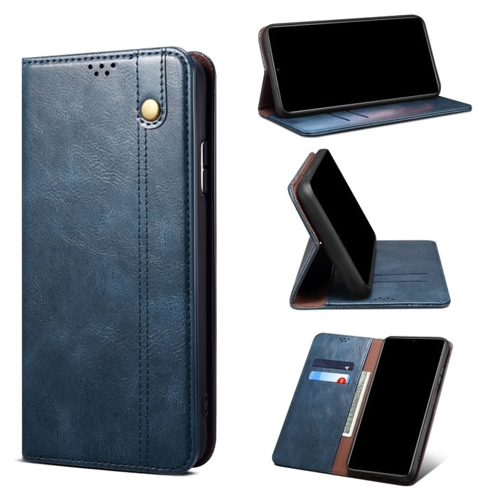 Estuche para teléfono de cuero con textura de caballo loco de cera simple, For Xiaomi 12/12S, For Xiaomi 12 Pro/12S Pro, For Xiaomi 12X