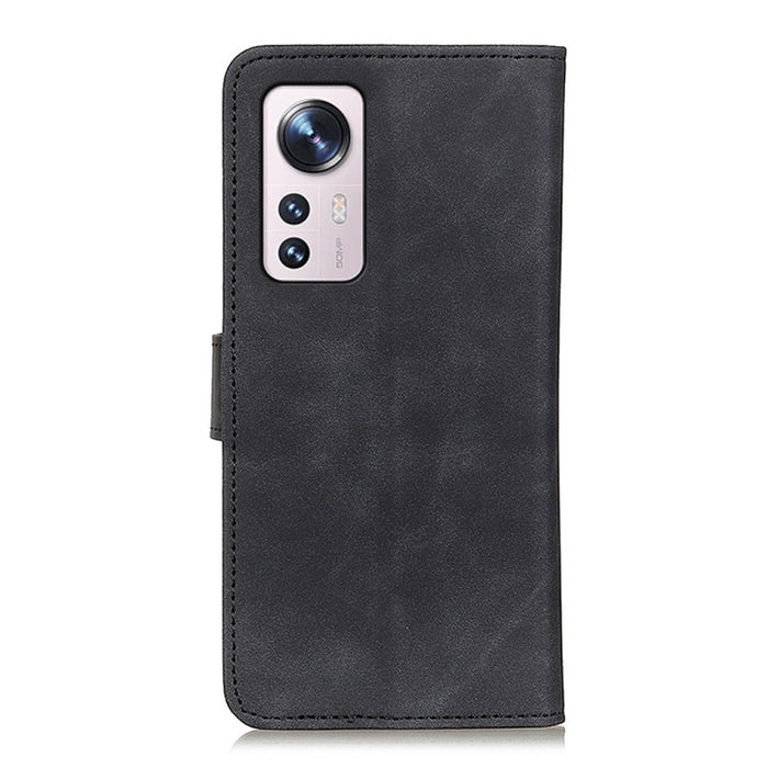 Estuche para teléfono de cuero con textura retro KHAZNEH, For Xiaomi 12 / 12X, For Xiaomi 12 Pro
