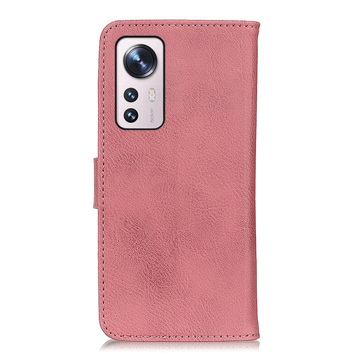 KHAZNEH Estuche para teléfono de cuero con textura de piel de vaca, For Xiaomi 12 Pro, For Xiaomi 12 / 12X / 12S