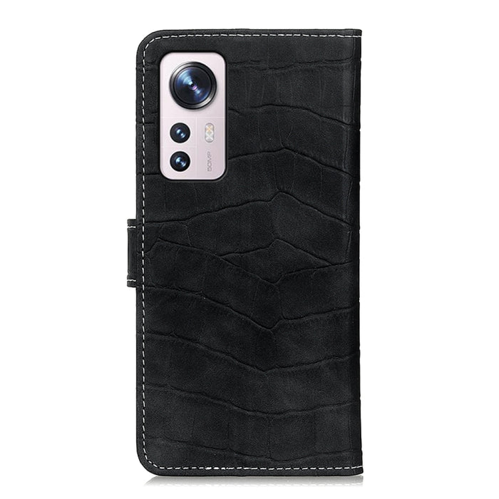 Estuche para teléfono de cuero con textura de cocodrilo, For Xiaomi 12 Pro, For Xiaomi 12 / 12X