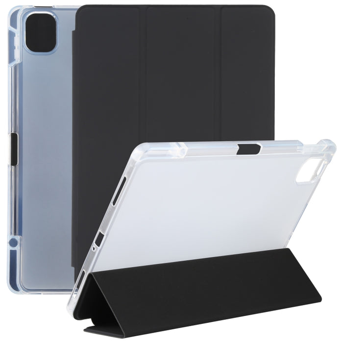 Ranura para bolígrafo Funda trasera transparente para tableta de cuero, For Xiaomi Mi Pad 5