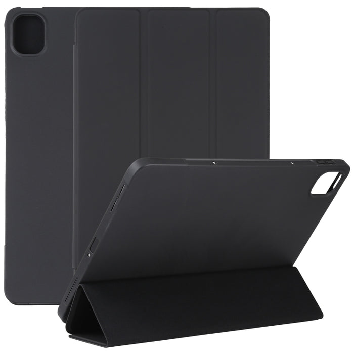 Estuche de tableta de cuero de tres pliegues de TPU, For Xiaomi Mi Pad 5