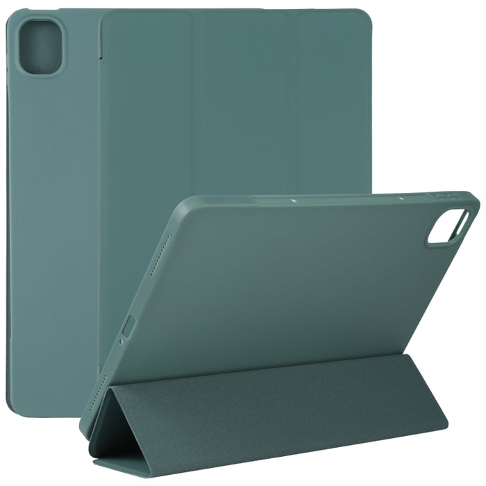 Estuche de tableta de cuero de tres pliegues de TPU, For Xiaomi Mi Pad 5