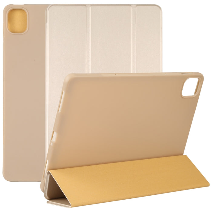 Estuche de tableta de cuero de tres pliegues de TPU, For Xiaomi Mi Pad 5