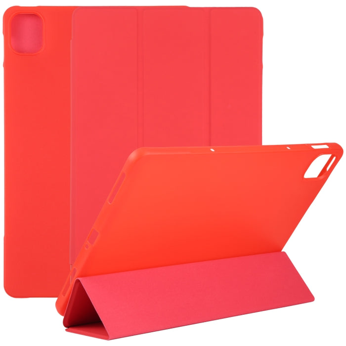 Estuche de tableta de cuero de tres pliegues de TPU, For Xiaomi Mi Pad 5