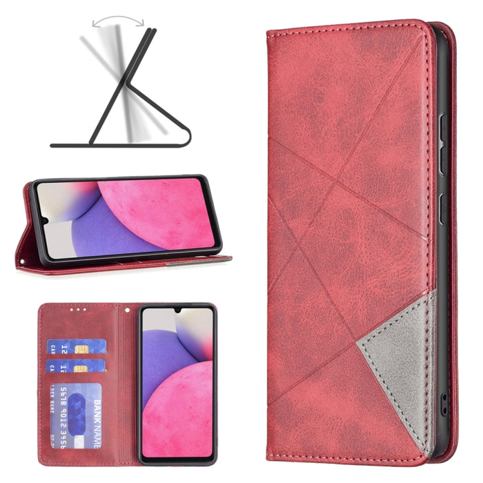 Estuche para teléfono de cuero magnético invisible prismático, For Samsung Galaxy A13 4G, For Samsung Galaxy A33 5G, For Samsung Galaxy A73 5G, For Xiaomi 12