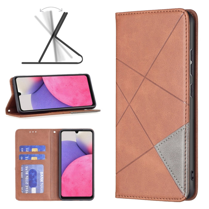 Estuche para teléfono de cuero magnético invisible prismático, For Samsung Galaxy A13 4G, For Samsung Galaxy A33 5G, For Samsung Galaxy A73 5G, For Xiaomi 12