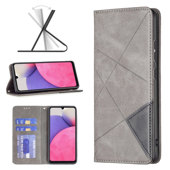 Estuche para teléfono de cuero magnético invisible prismático, For Samsung Galaxy A13 4G, For Samsung Galaxy A33 5G, For Samsung Galaxy A73 5G, For Xiaomi 12