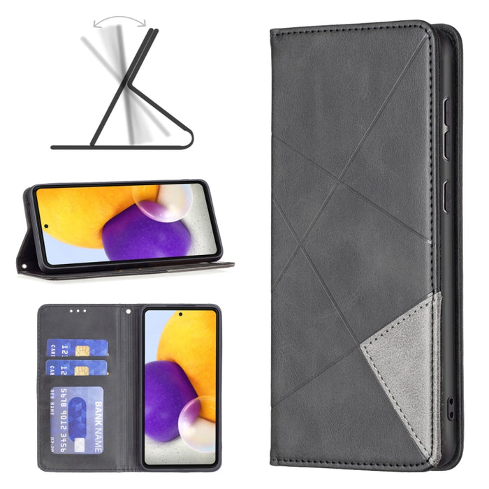 Estuche para teléfono de cuero magnético invisible prismático, For Samsung Galaxy A13 4G, For Samsung Galaxy A33 5G, For Samsung Galaxy A73 5G, For Xiaomi 12