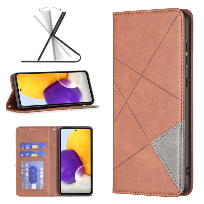 Estuche para teléfono de cuero magnético invisible prismático, For Samsung Galaxy A13 4G, For Samsung Galaxy A33 5G, For Samsung Galaxy A73 5G, For Xiaomi 12