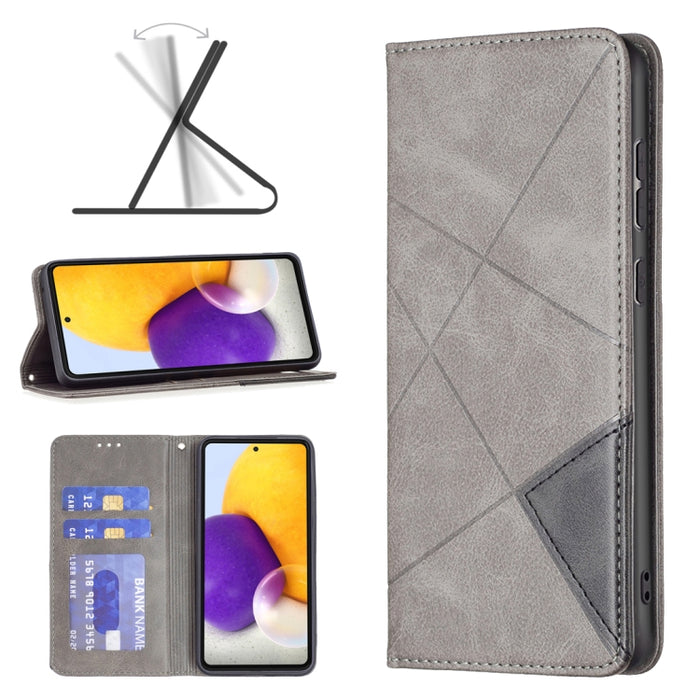 Estuche para teléfono de cuero magnético invisible prismático, For Samsung Galaxy A13 4G, For Samsung Galaxy A33 5G, For Samsung Galaxy A73 5G, For Xiaomi 12