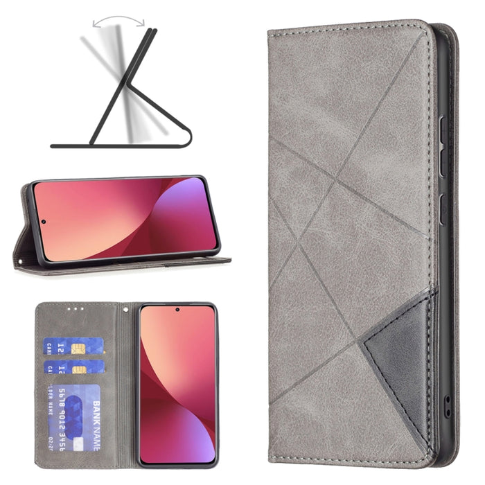 Estuche para teléfono de cuero magnético invisible prismático, For Samsung Galaxy A13 4G, For Samsung Galaxy A33 5G, For Samsung Galaxy A73 5G, For Xiaomi 12