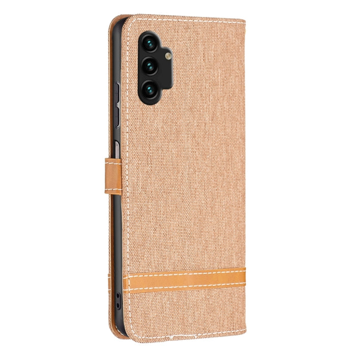 Estuche para teléfono de cuero con textura de mezclilla a juego, For Samsung Galaxy A13 4G, For Samsung Galaxy A33 5G, For Samsung Galaxy A73 5G, For Xiaomi 12