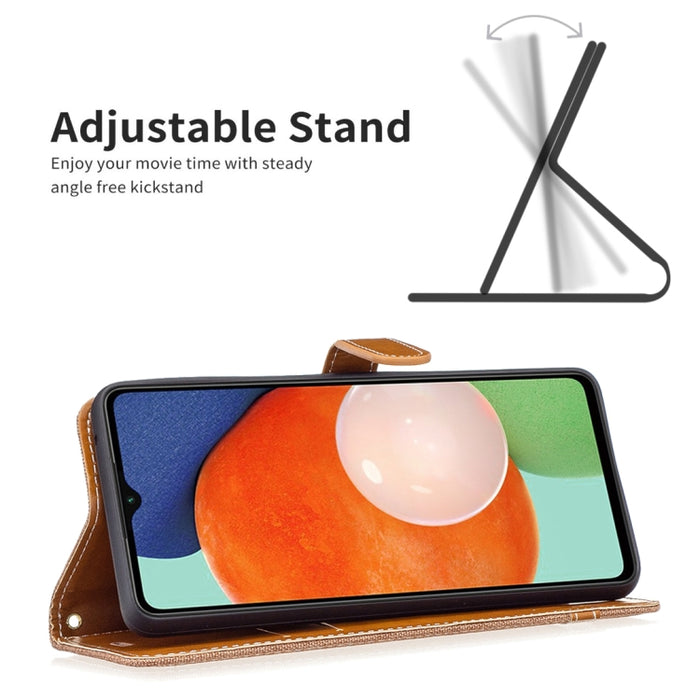Estuche para teléfono de cuero con textura de mezclilla a juego, For Samsung Galaxy A13 4G, For Samsung Galaxy A33 5G, For Samsung Galaxy A73 5G, For Xiaomi 12