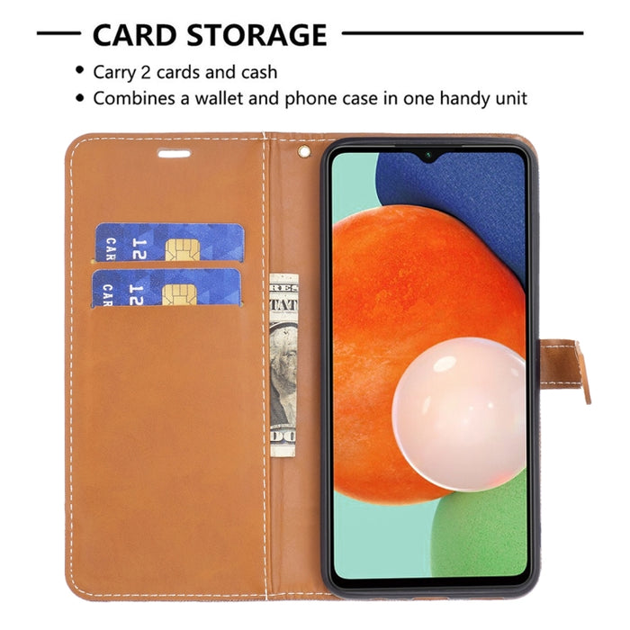 Estuche para teléfono de cuero con textura de mezclilla a juego, For Samsung Galaxy A13 4G, For Samsung Galaxy A33 5G, For Samsung Galaxy A73 5G, For Xiaomi 12