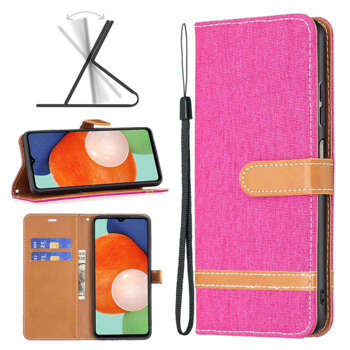 Estuche para teléfono de cuero con textura de mezclilla a juego, For Samsung Galaxy A13 4G, For Samsung Galaxy A33 5G, For Samsung Galaxy A73 5G, For Xiaomi 12