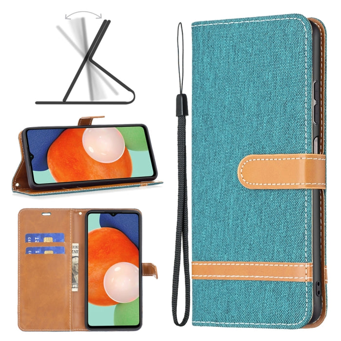 Estuche para teléfono de cuero con textura de mezclilla a juego, For Samsung Galaxy A13 4G, For Samsung Galaxy A33 5G, For Samsung Galaxy A73 5G, For Xiaomi 12