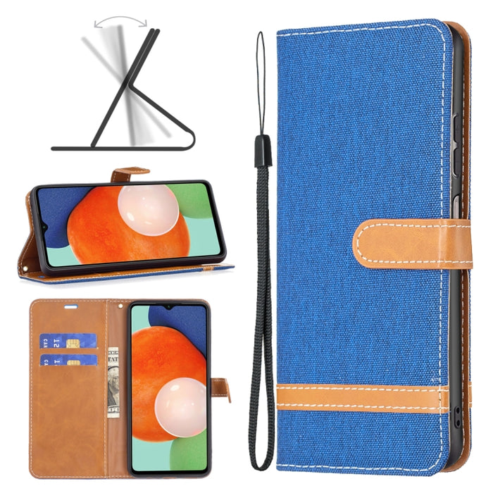 Estuche para teléfono de cuero con textura de mezclilla a juego, For Samsung Galaxy A13 4G, For Samsung Galaxy A33 5G, For Samsung Galaxy A73 5G, For Xiaomi 12