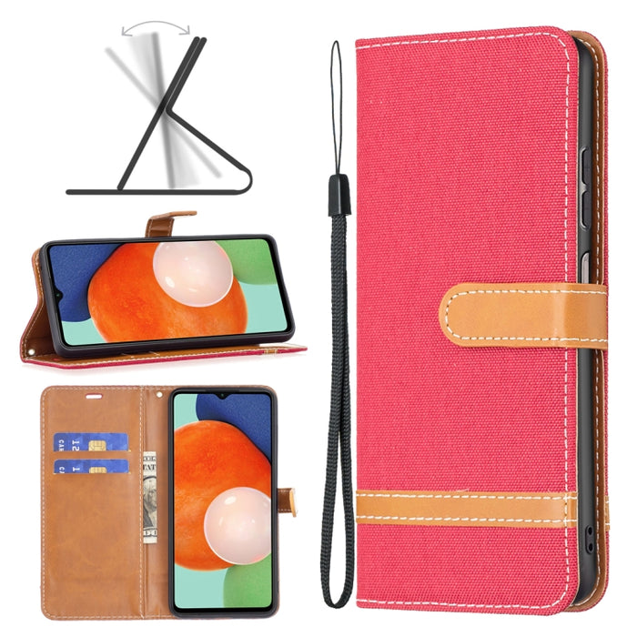 Estuche para teléfono de cuero con textura de mezclilla a juego, For Samsung Galaxy A13 4G, For Samsung Galaxy A33 5G, For Samsung Galaxy A73 5G, For Xiaomi 12