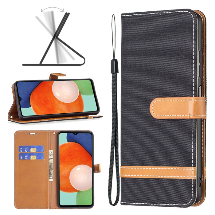 Estuche para teléfono de cuero con textura de mezclilla a juego, For Samsung Galaxy A13 4G, For Samsung Galaxy A33 5G, For Samsung Galaxy A73 5G, For Xiaomi 12