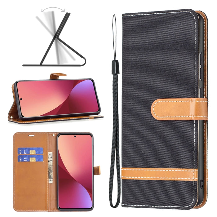 Estuche para teléfono de cuero con textura de mezclilla a juego, For Samsung Galaxy A13 4G, For Samsung Galaxy A33 5G, For Samsung Galaxy A73 5G, For Xiaomi 12