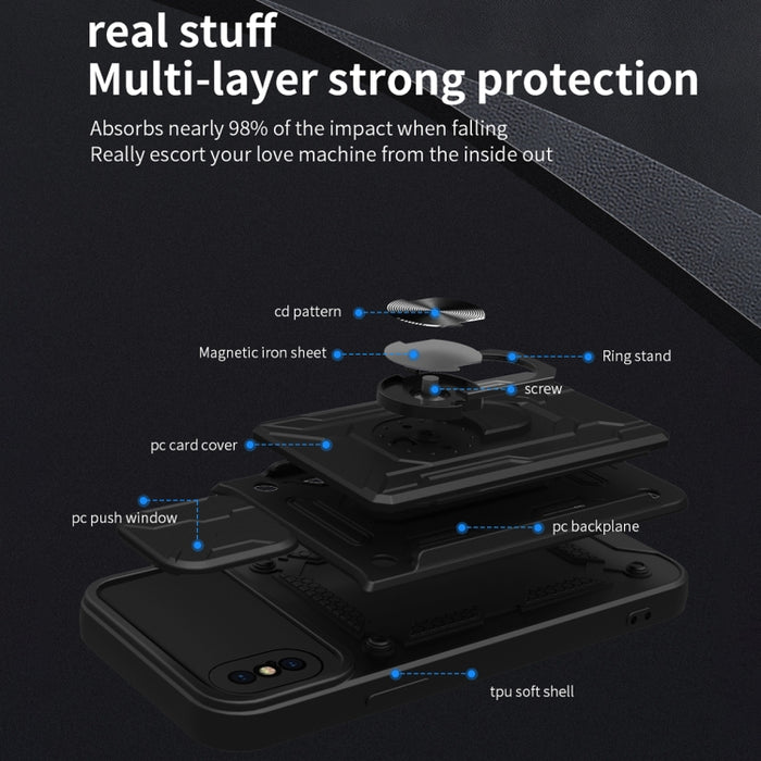 Estuche deslizante para teléfono con tarjeta Camshield