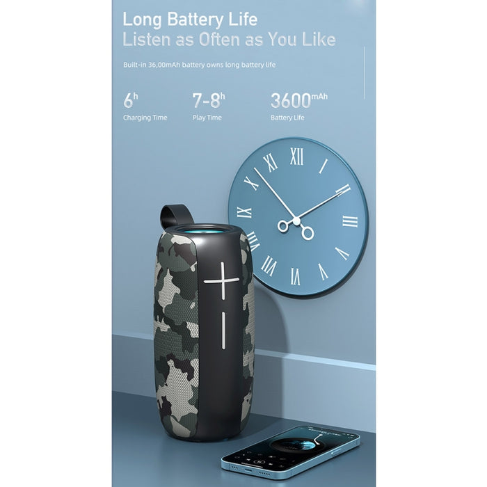 awei Y370 Altavoz Bluetooth impermeable para exteriores con luz colorida