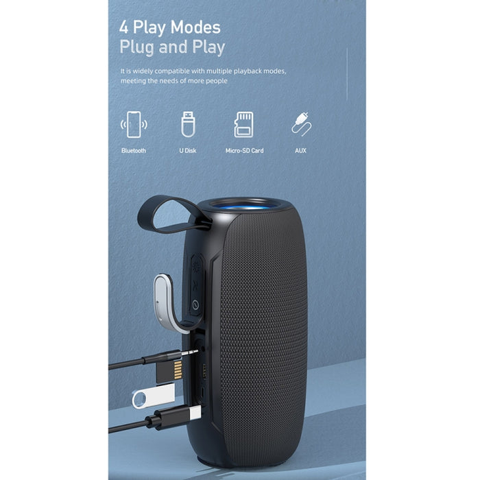 awei Y370 Altavoz Bluetooth impermeable para exteriores con luz colorida
