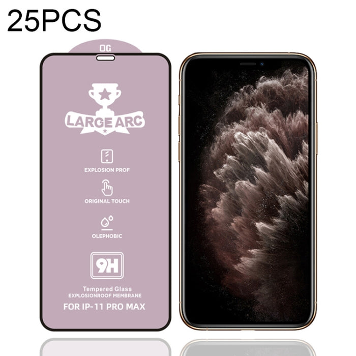 25 PCS 9H HD Película de vidrio templado de pantalla completa con alto contenido de alúmina