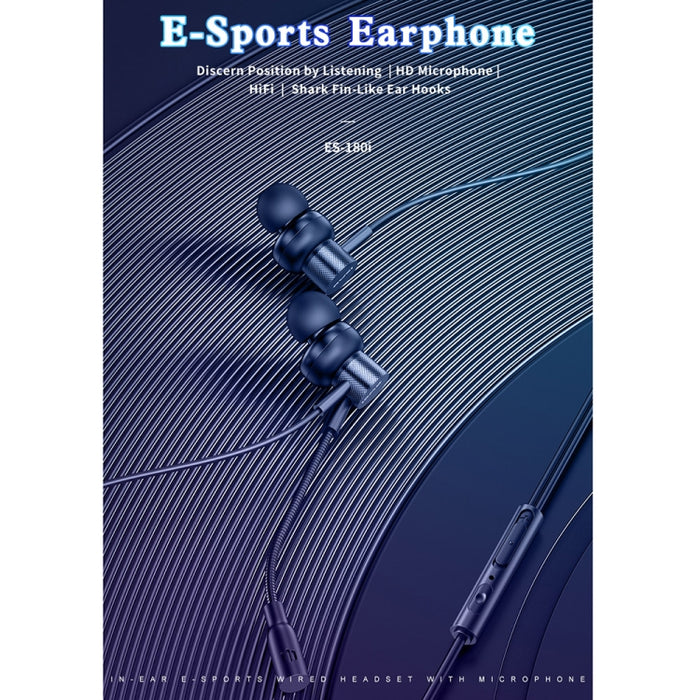 awei ES-180i In-ear E-sports Auricular con cable y micrófono