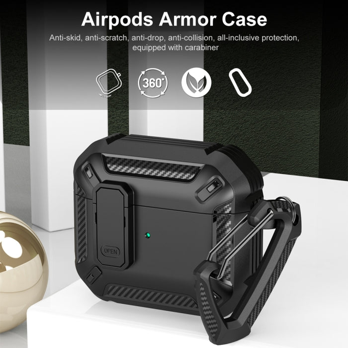 Funda protectora para auriculares Shield a prueba de golpes con gancho para AirPods 3